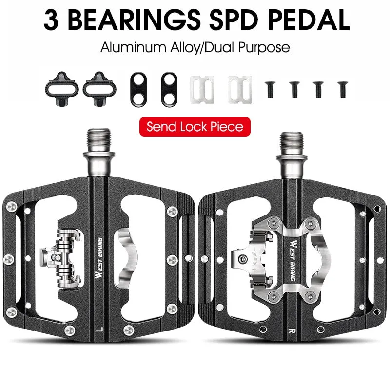 3 Bearings Bicycle Pedals Ultralight Anti-slip CNC BMX MTB Road Bike Pedal Cycling Sealed Bearing Bike Pedals