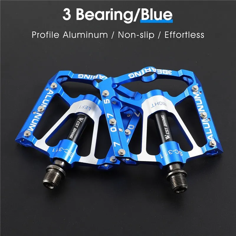 3 Bearings Bicycle Pedals Ultralight Anti-slip CNC BMX MTB Road Bike Pedal Cycling Sealed Bearing Bike Pedals