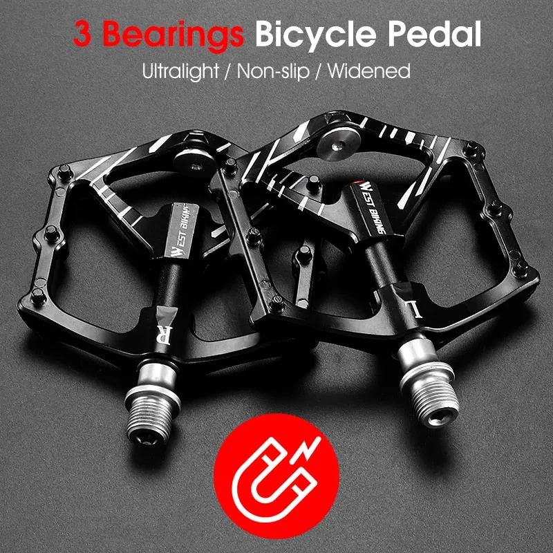 3 Bearings Bicycle Pedals Ultralight Anti-slip CNC BMX MTB Road Bike Pedal Cycling Sealed Bearing Bike Pedals