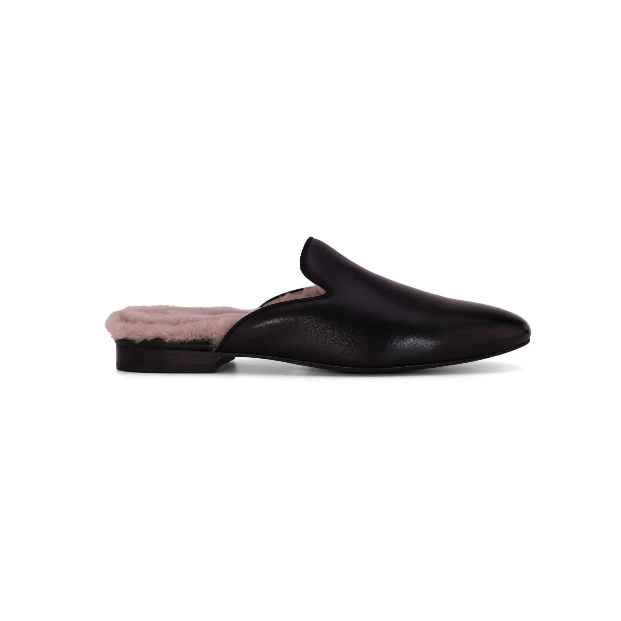 AiciBerllucci KATE   Calfskin Leather wool lining slippers