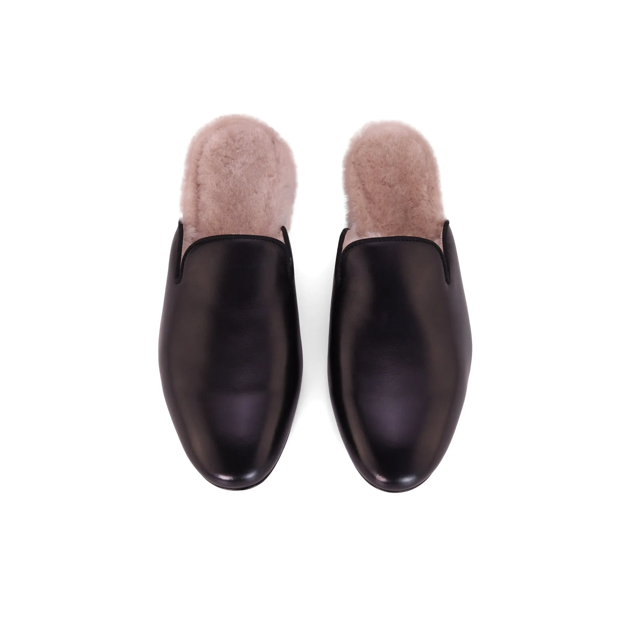 AiciBerllucci KATE   Calfskin Leather wool lining slippers