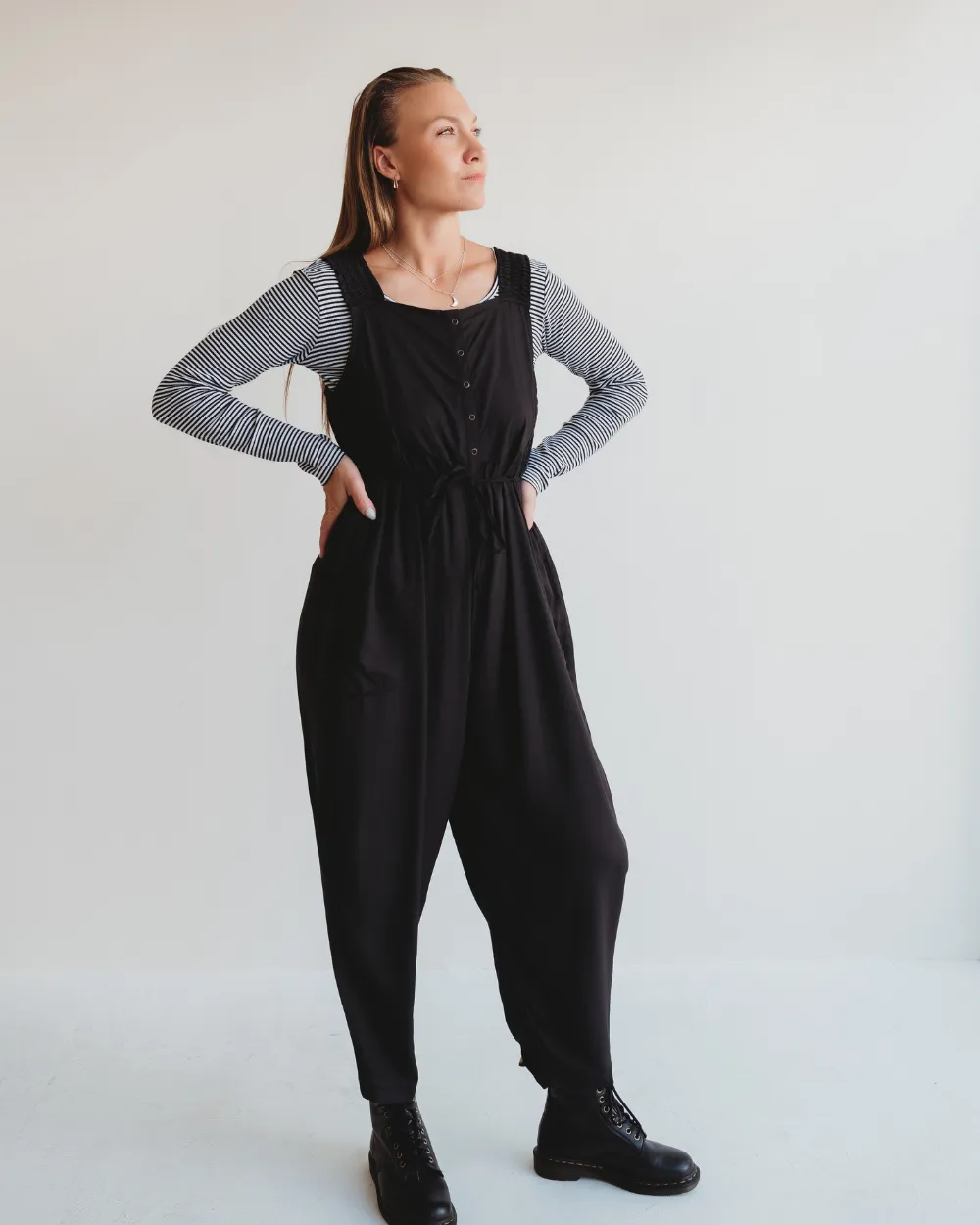 Alice Black Viscose Jumpsuit