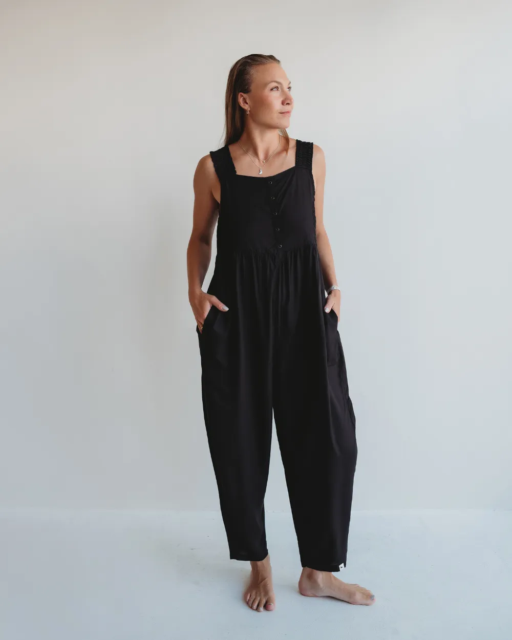 Alice Black Viscose Jumpsuit