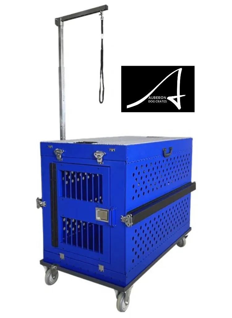 Aluminium ‘Show & Groom’ Dog Trolley portable collapsible Auberon Dog Crate