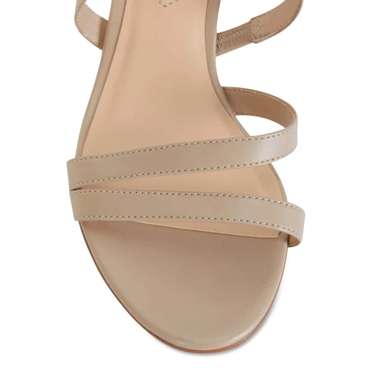 Andie Heel in Nude Leather