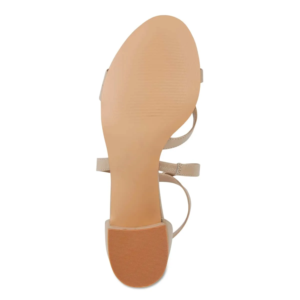 Andie Heel in Nude Leather