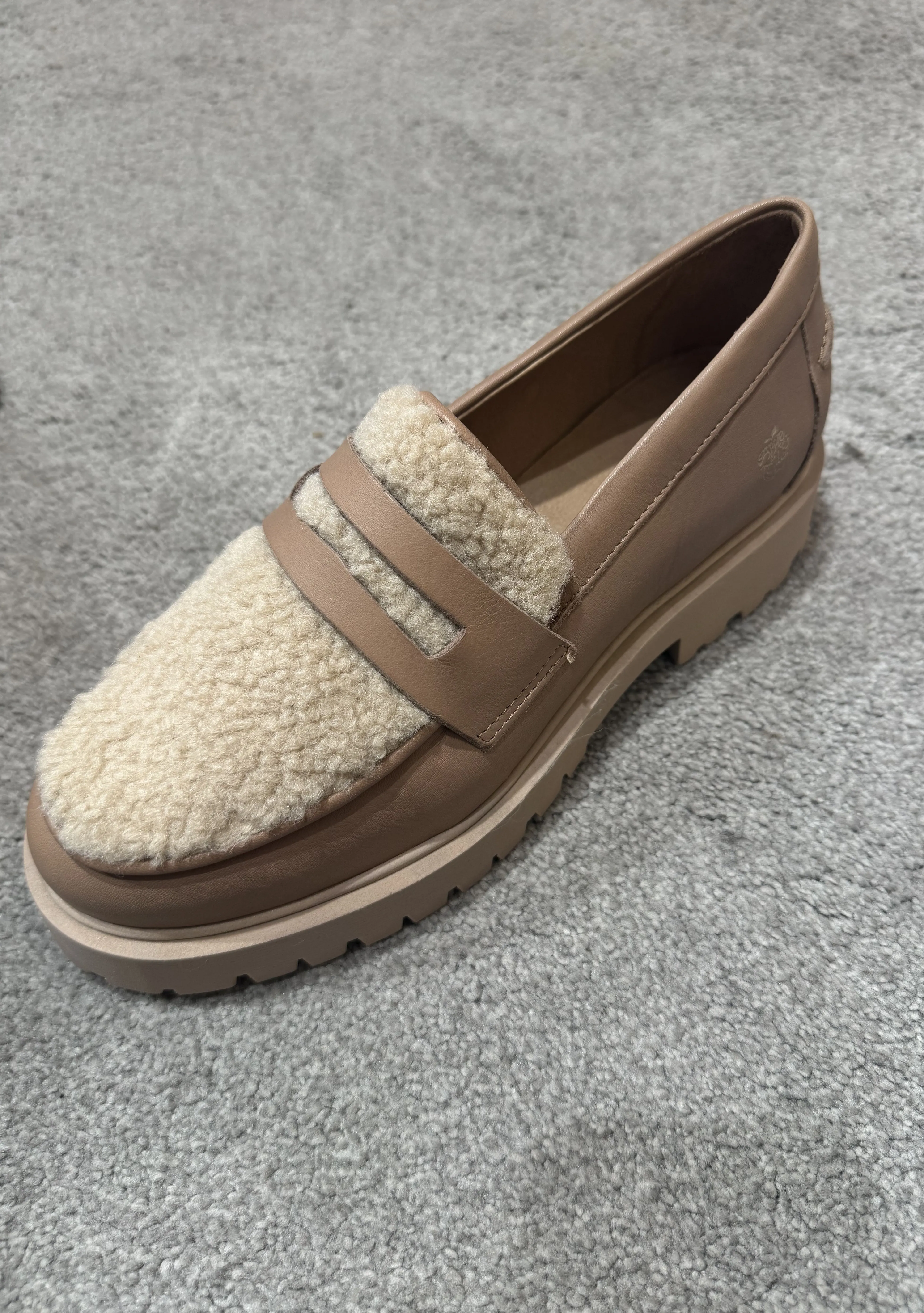 APPLE OF EDEN Cappuccino Fluffy Loafers