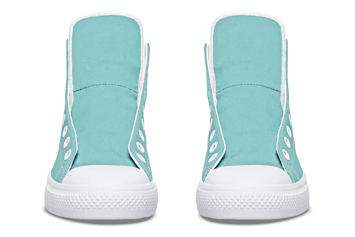 Aqua Mist High Tops - Classic Premium Canvas Shoes with Comfortable and Durable Soles