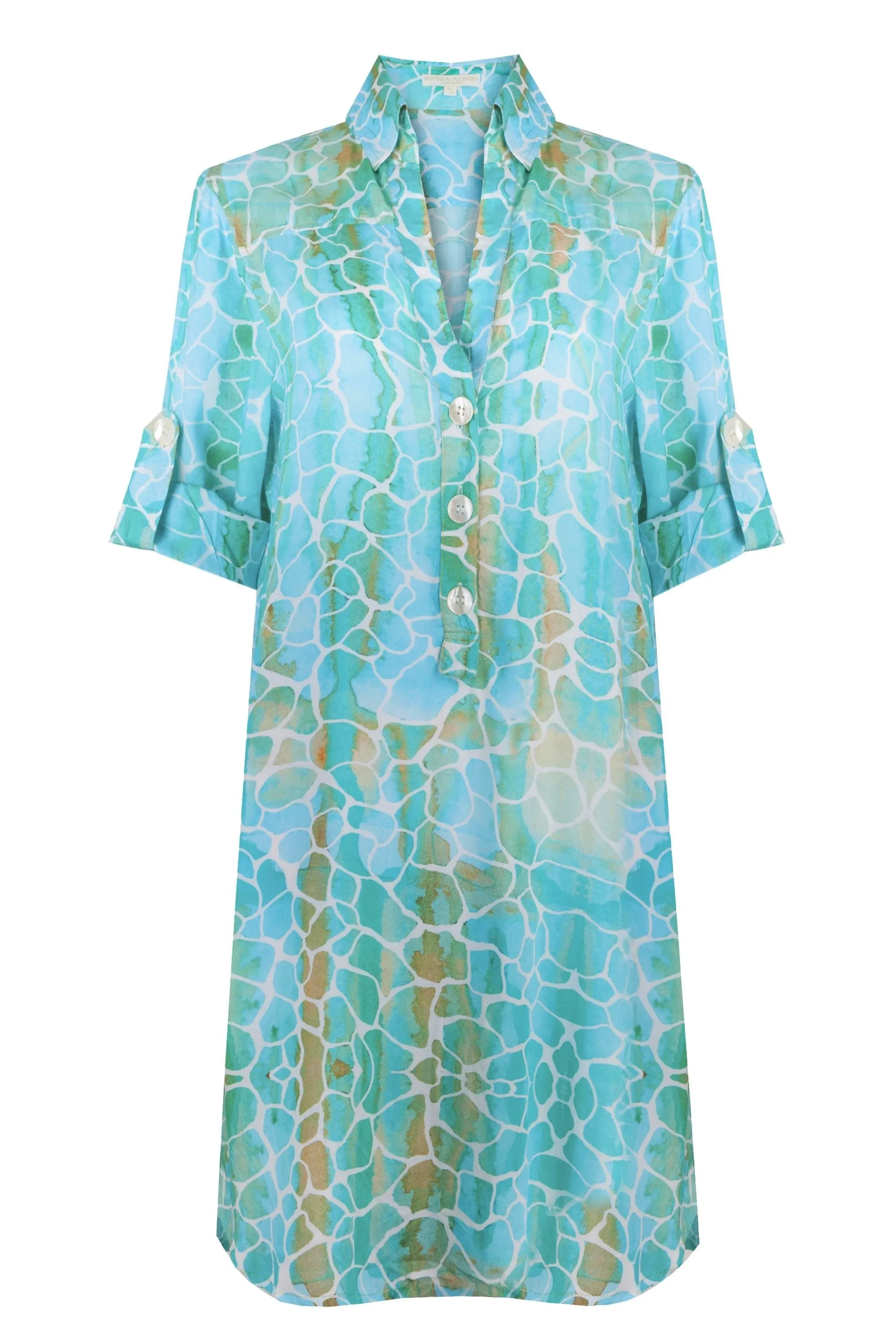 AQUA PEBBLES BEACH SHIRT