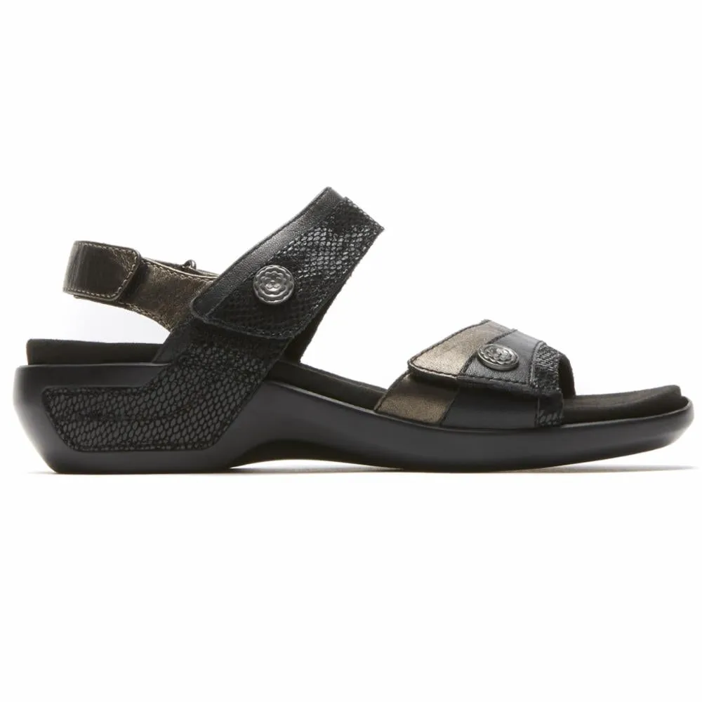 Aravon POWER COMFORT SANDALS KATHERINE BLACK/MULTI