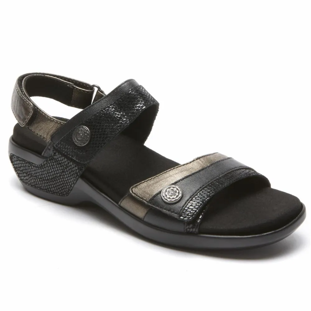 Aravon POWER COMFORT SANDALS KATHERINE BLACK/MULTI