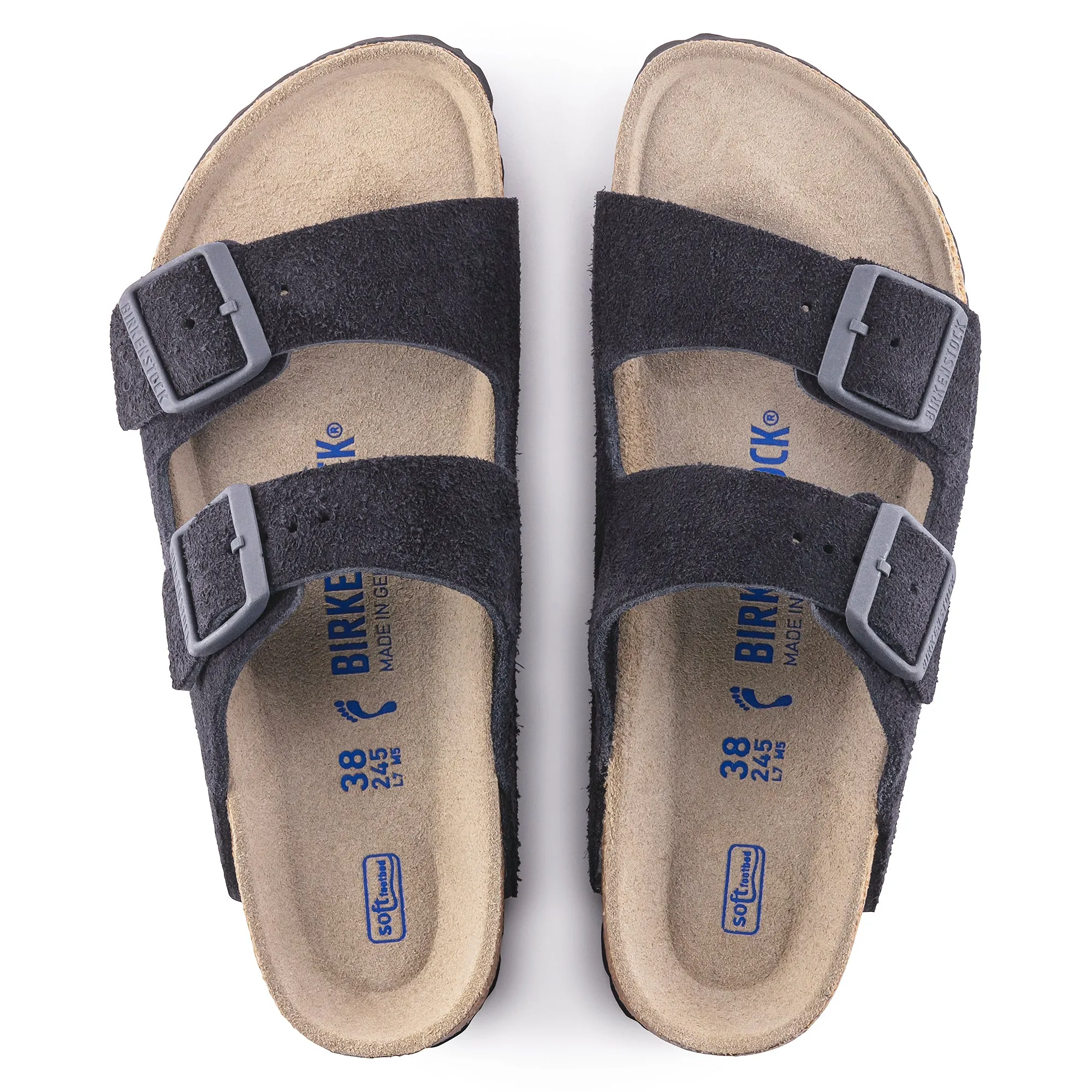 Arizona Regular Width Soft Footbed Velvet Grey