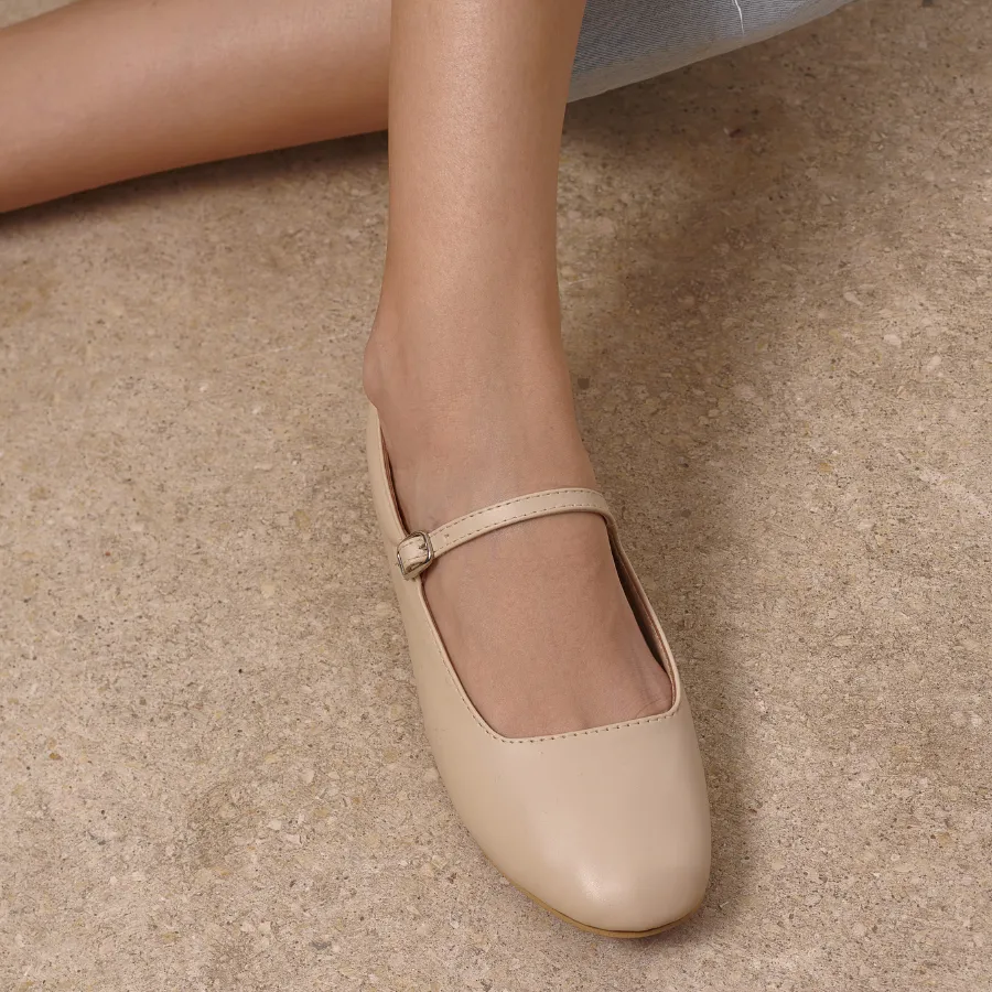 BAILATIRA NUDE FLATS (Round-Toe)