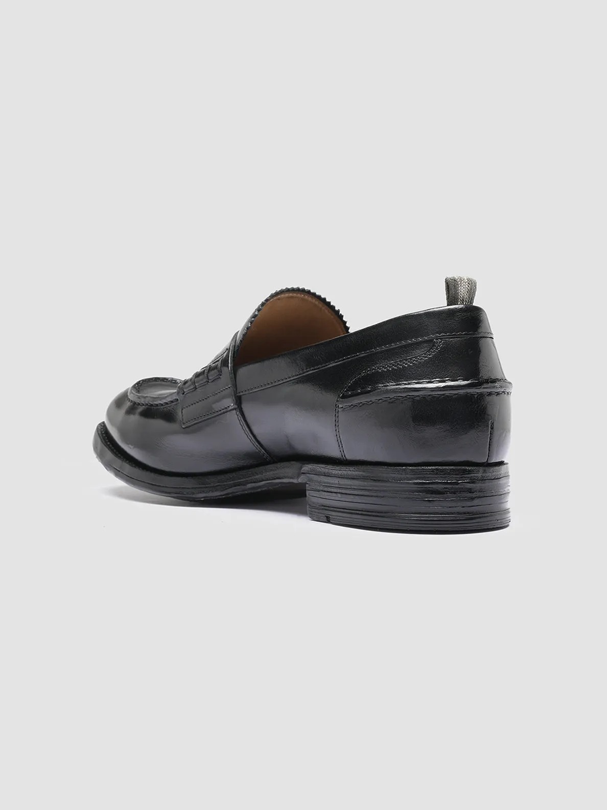 BALANCE 011 - Black Leather Penny Loafers