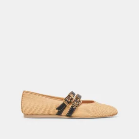 BAYLEE BALLET FLATS NATURAL RAFFIA