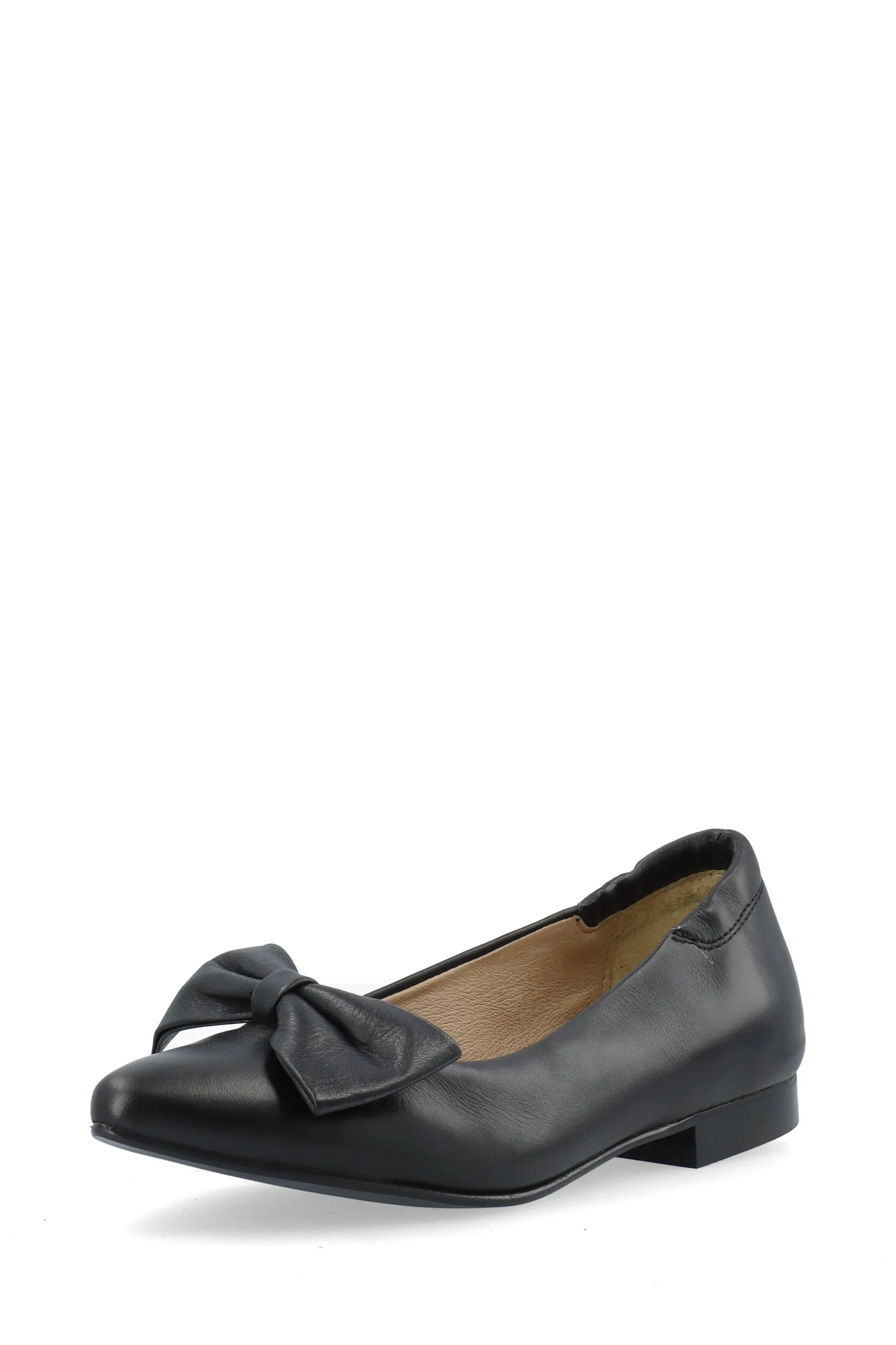 Biatracey Black Bow Leather Flats