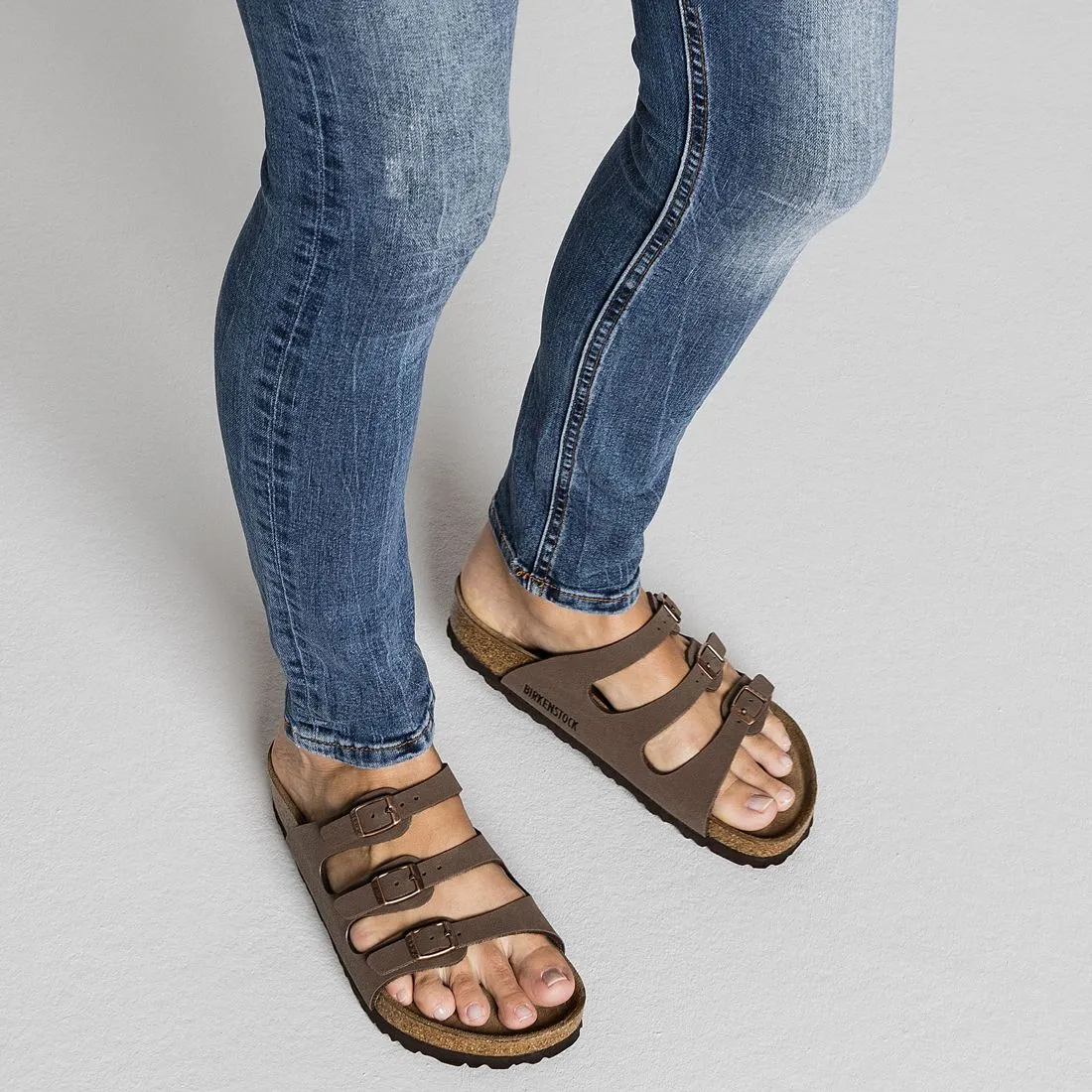 Birkenstock Florida Birko-Flor Mocca Soft Footbed Sandals