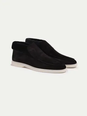 Black City Loafer with Shearling