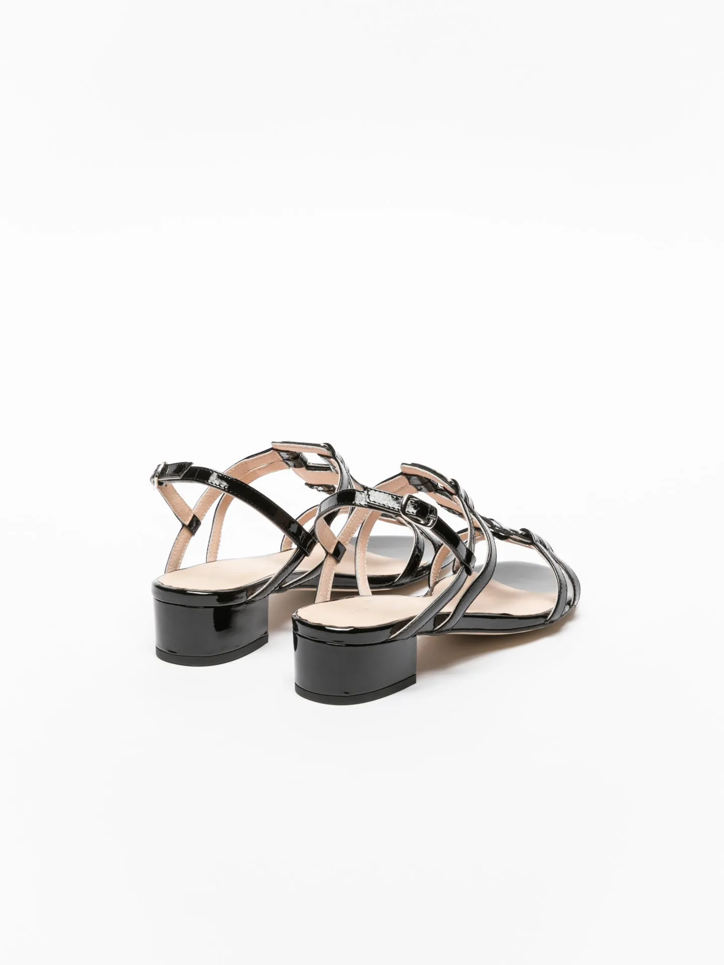 Black Sling-Back Sandals