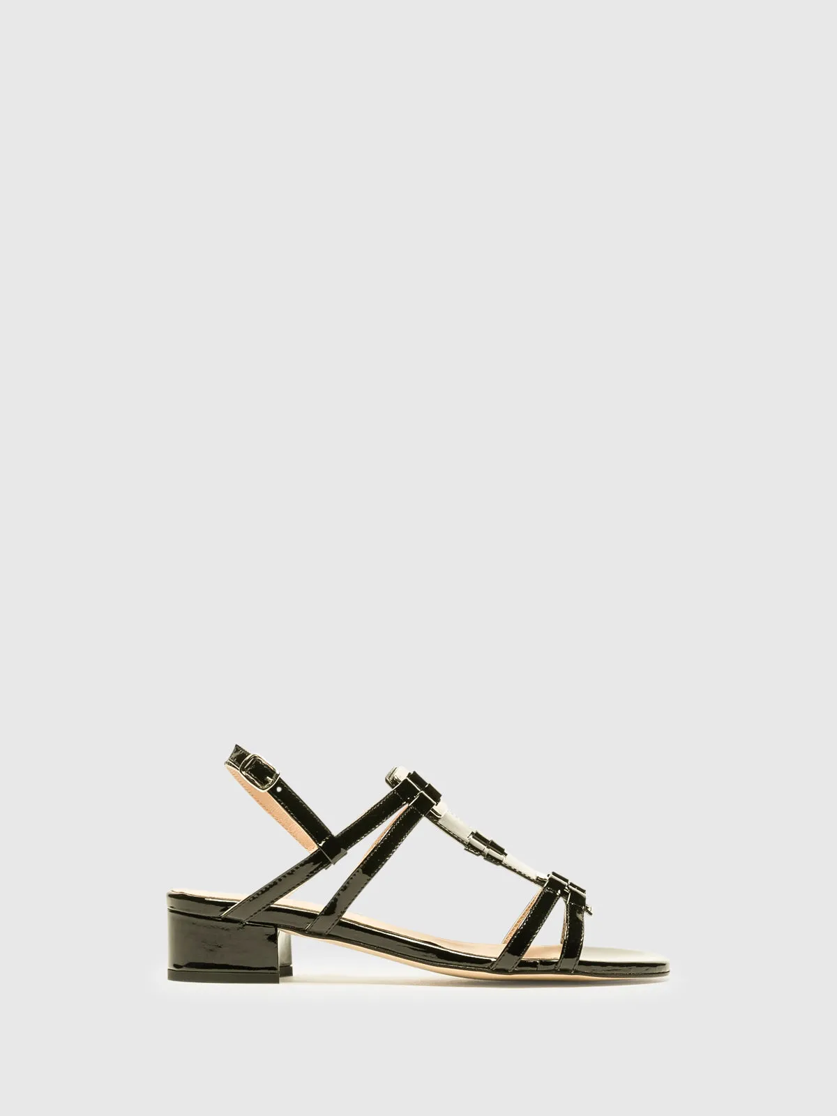 Black Sling-Back Sandals