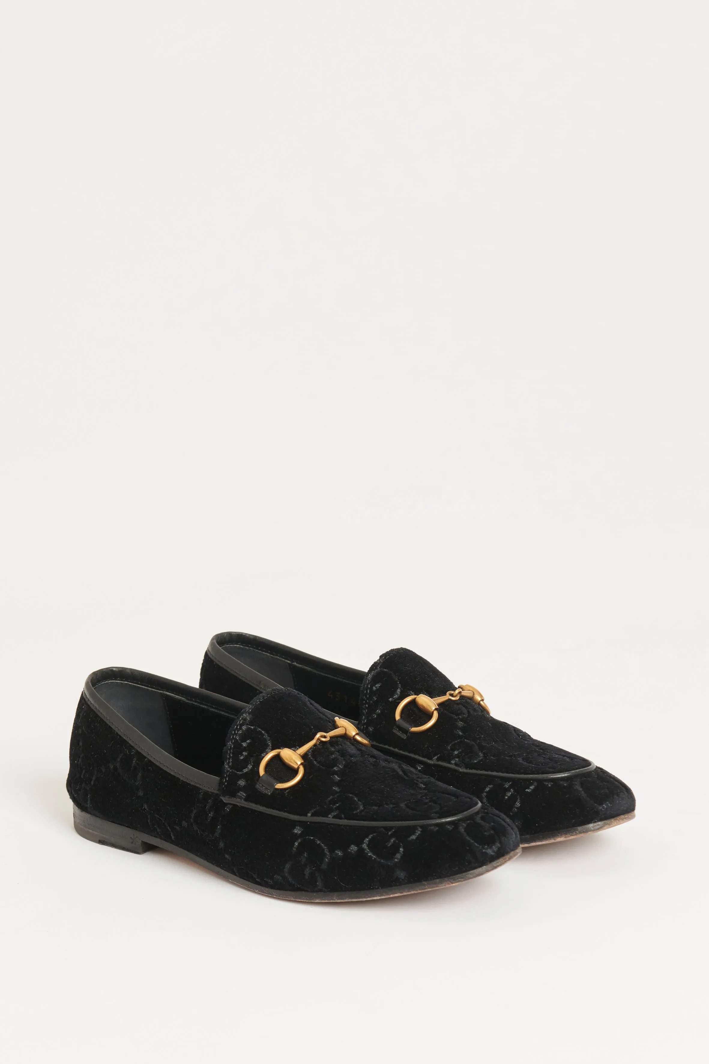 Black Velvet Preowned GG 'Jordaan' Loafers