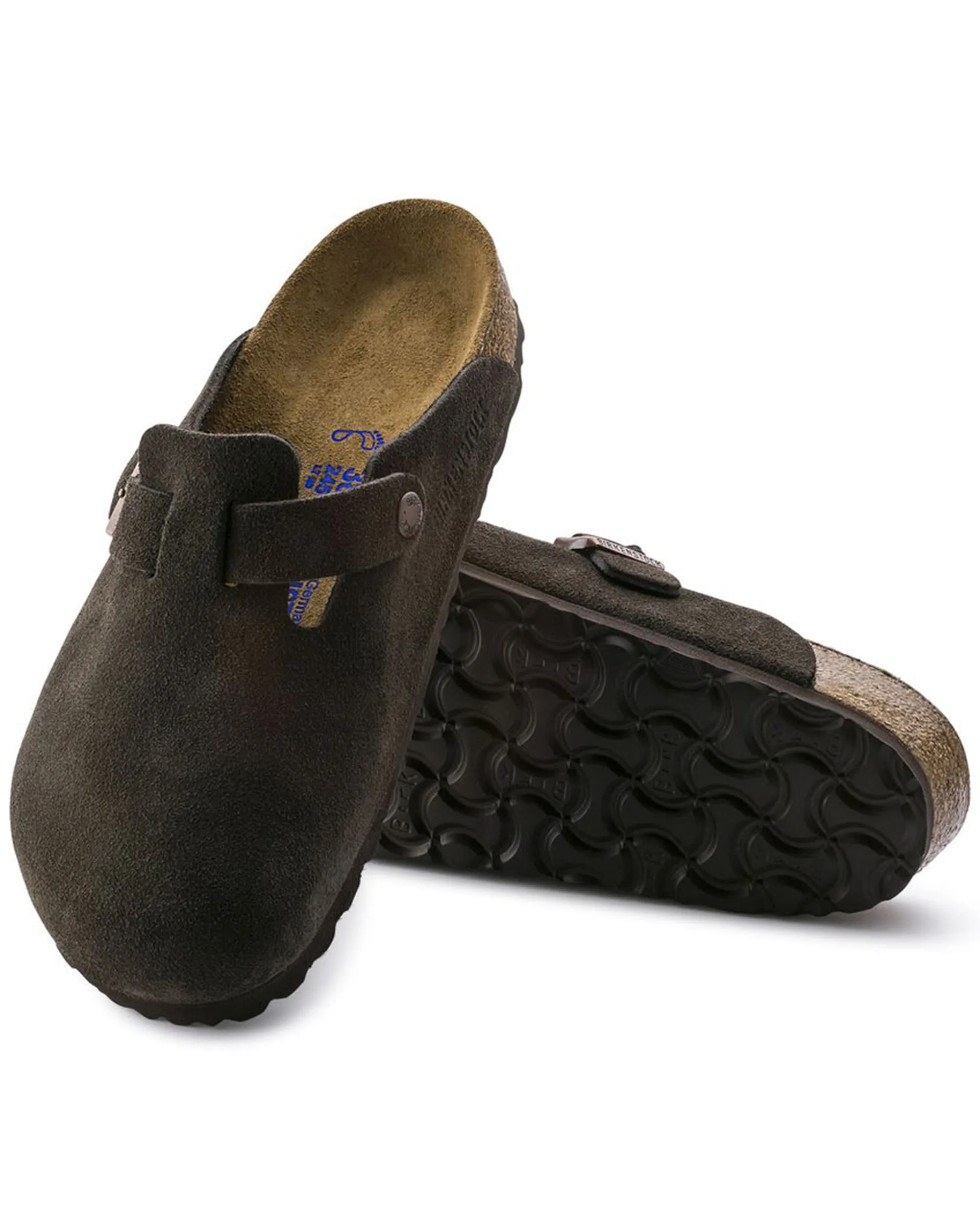 Boston Soft Footbed Suede Leather (Wide) (Mocha)