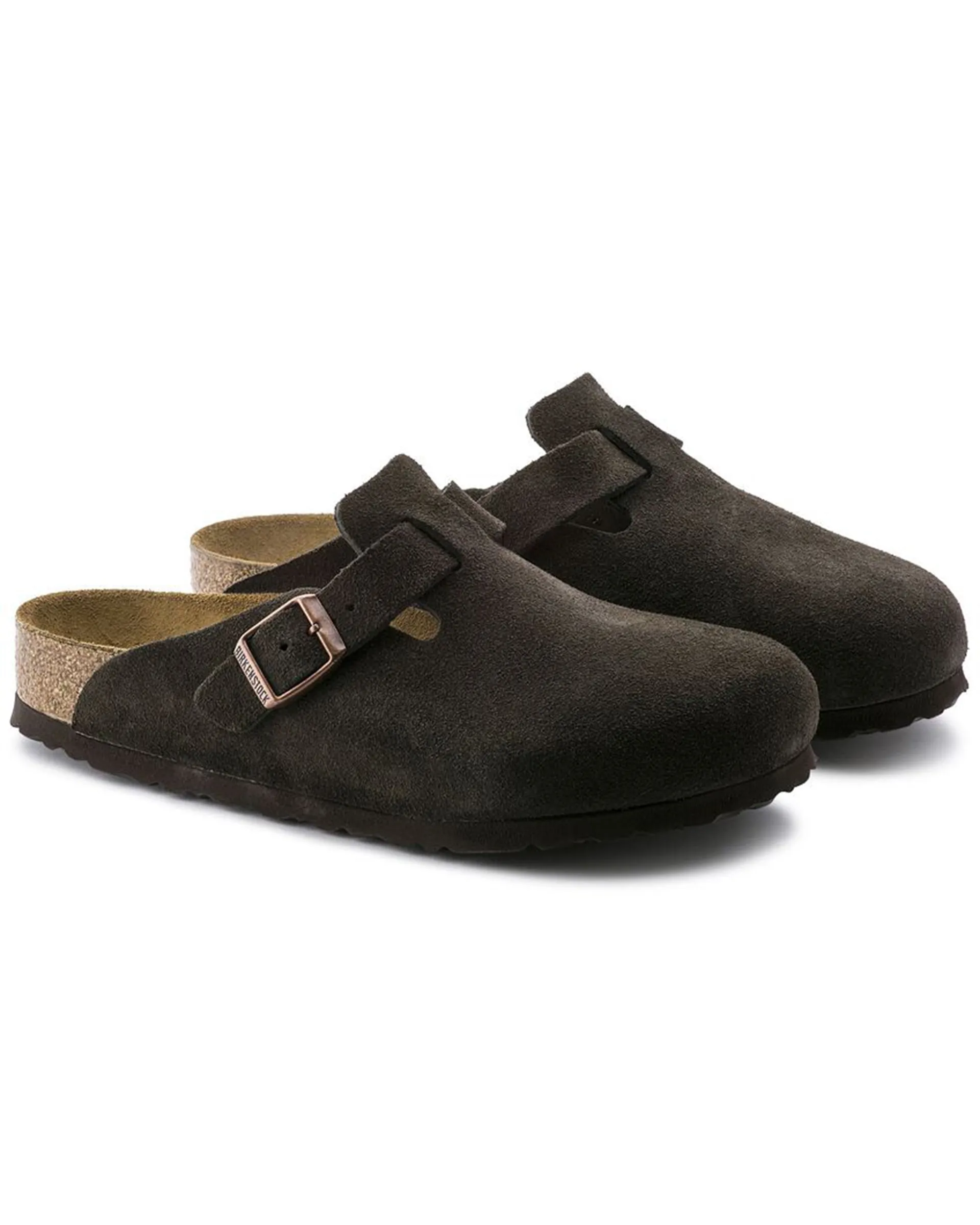 Boston Soft Footbed Suede Leather (Wide) (Mocha)