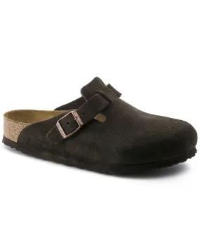 Boston Soft Footbed Suede Leather (Wide) (Mocha)