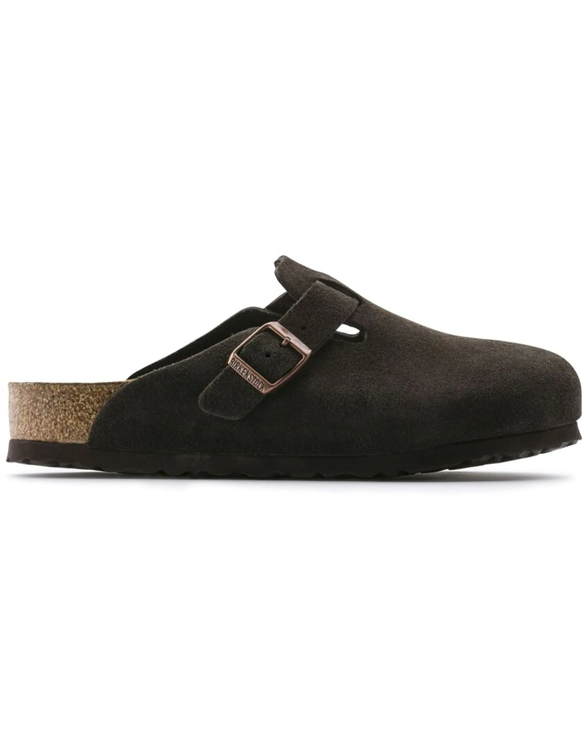 Boston Soft Footbed Suede Leather (Wide) (Mocha)