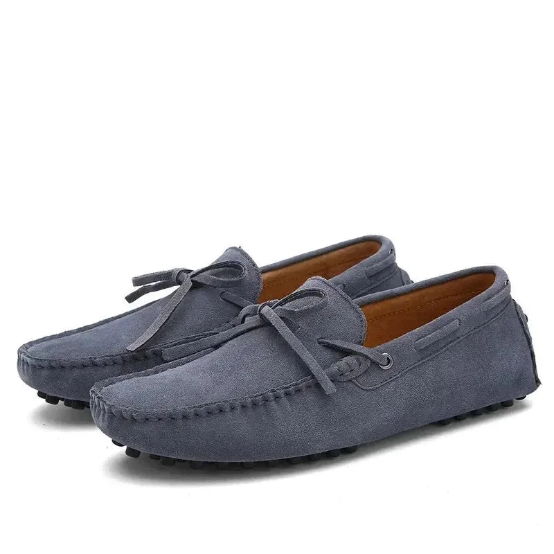 Brand Big Size Cow Suede Leather Men Flats 2023 New Men Casual Shoes High Quality Men Loafers Moccasin Driving Shoes v2