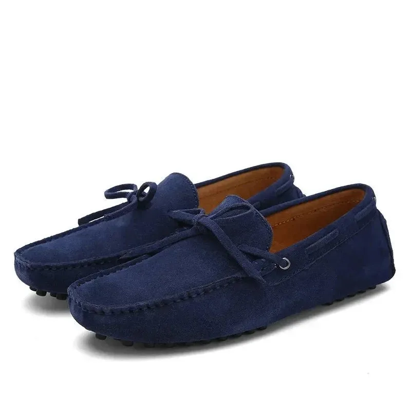 Brand Big Size Cow Suede Leather Men Flats 2023 New Men Casual Shoes High Quality Men Loafers Moccasin Driving Shoes v2