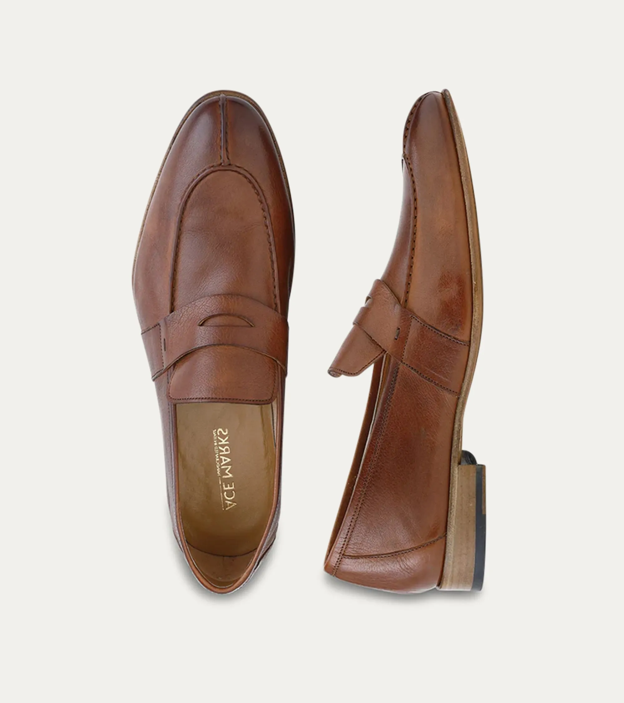 Buffalo Leather Loafer in Cuoio