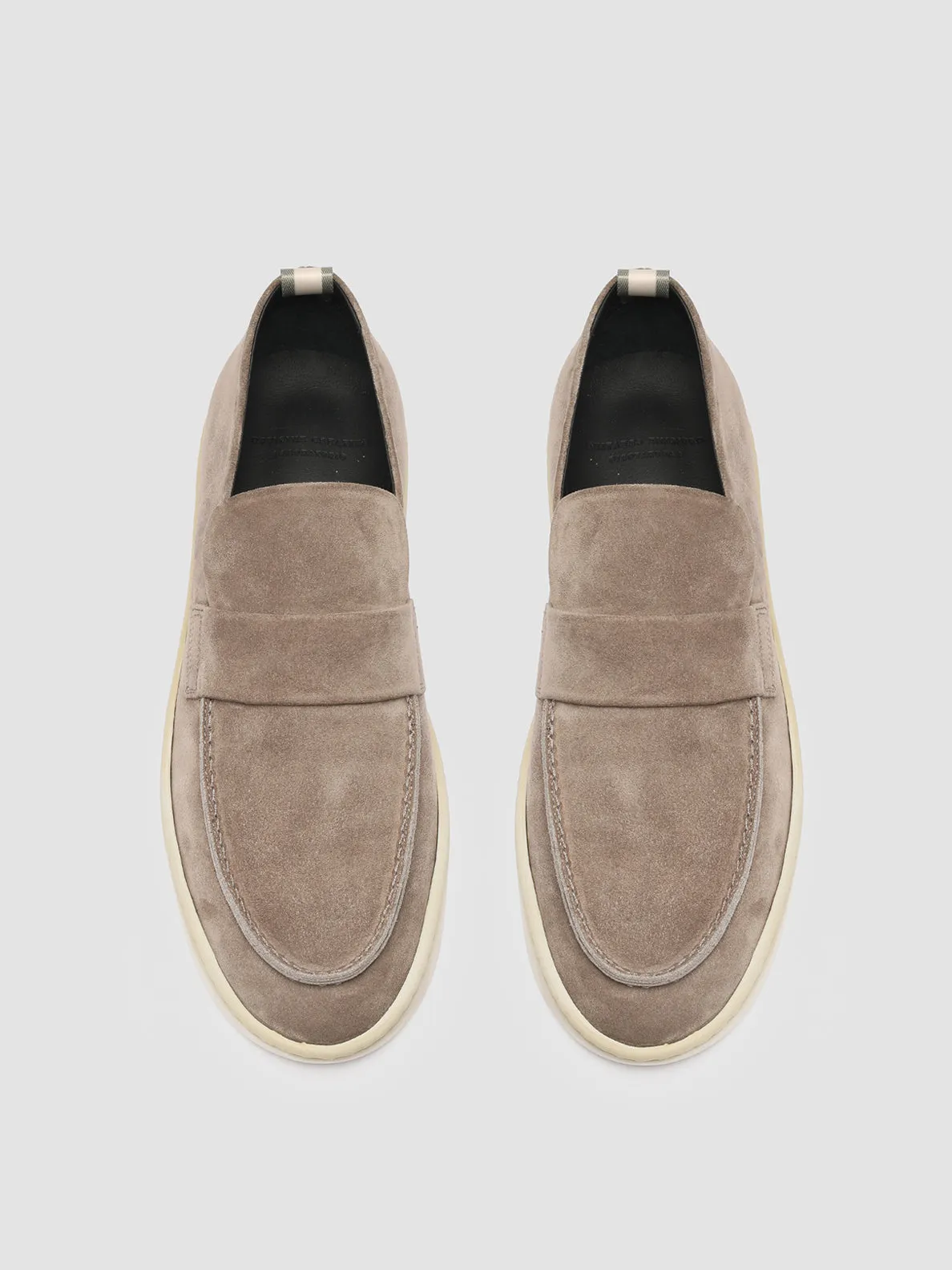 BUG 001 - Taupe Suede Penny Loafers