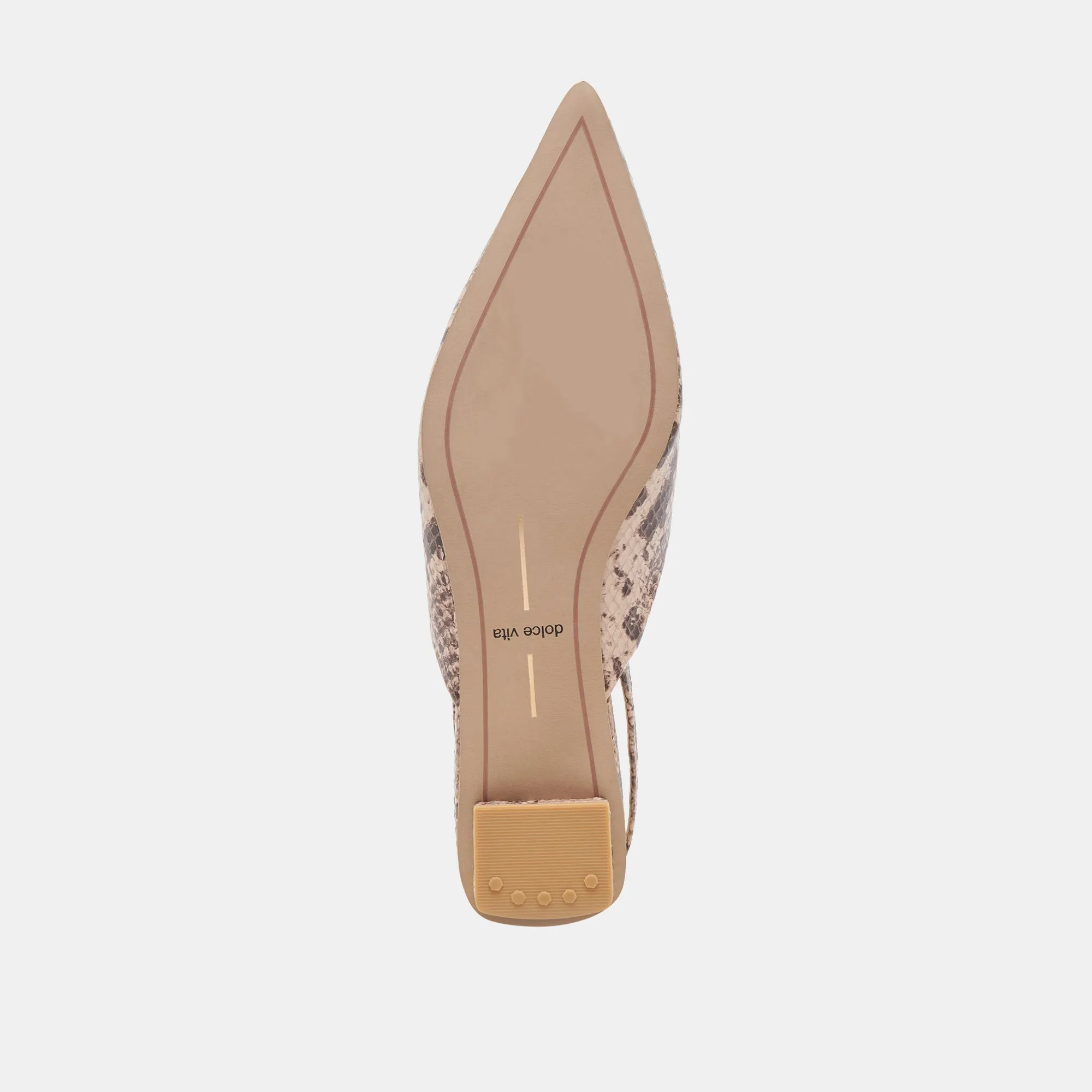 BYANCA FLATS SAND EMBOSSED LEATHER