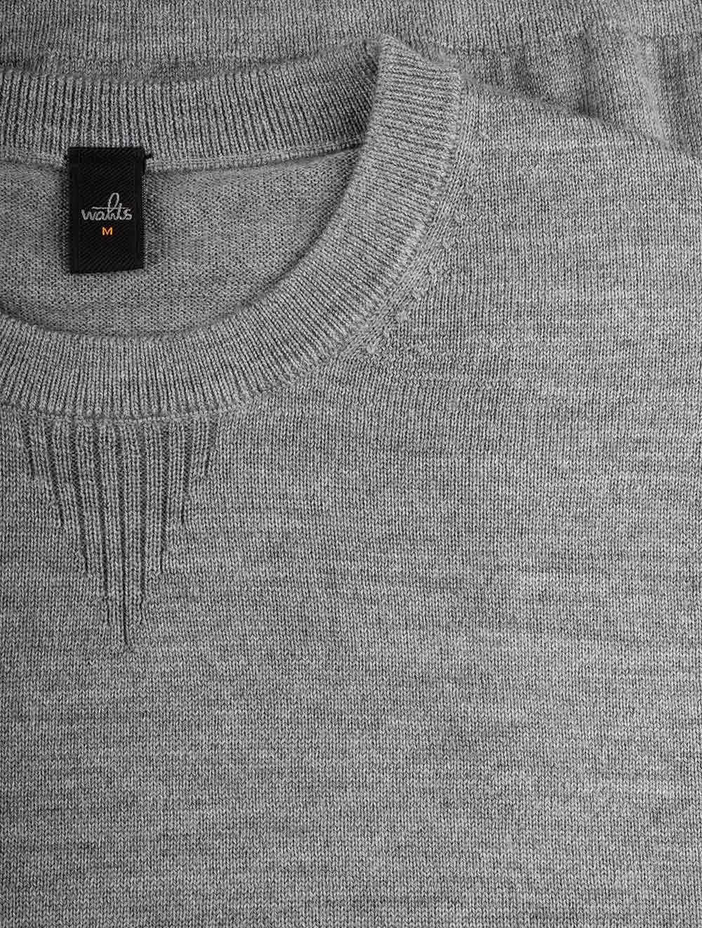 Cashfeel Crewneck Sweater Mid Grey Melange