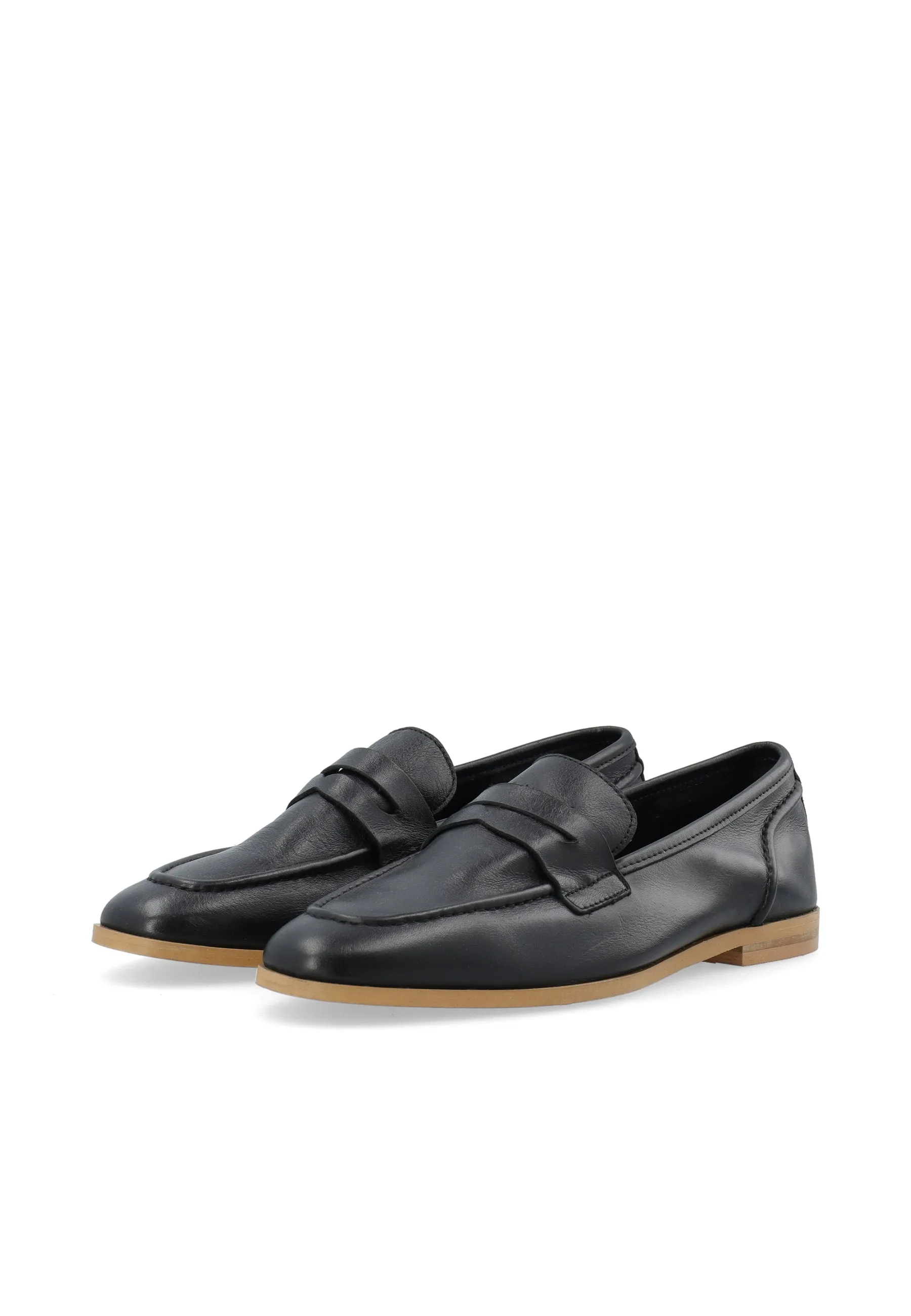 Casmimmi Black Leather Loafers