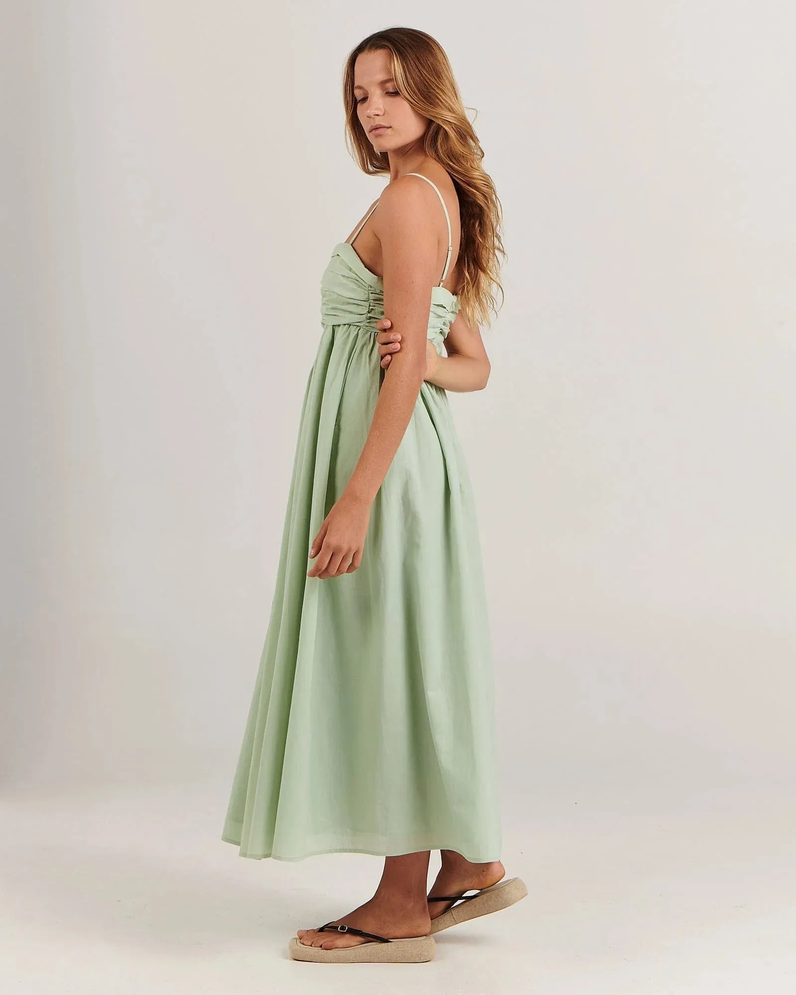 CHARLIE HOLIDAY MAPLE MIDI DRESS - MINT