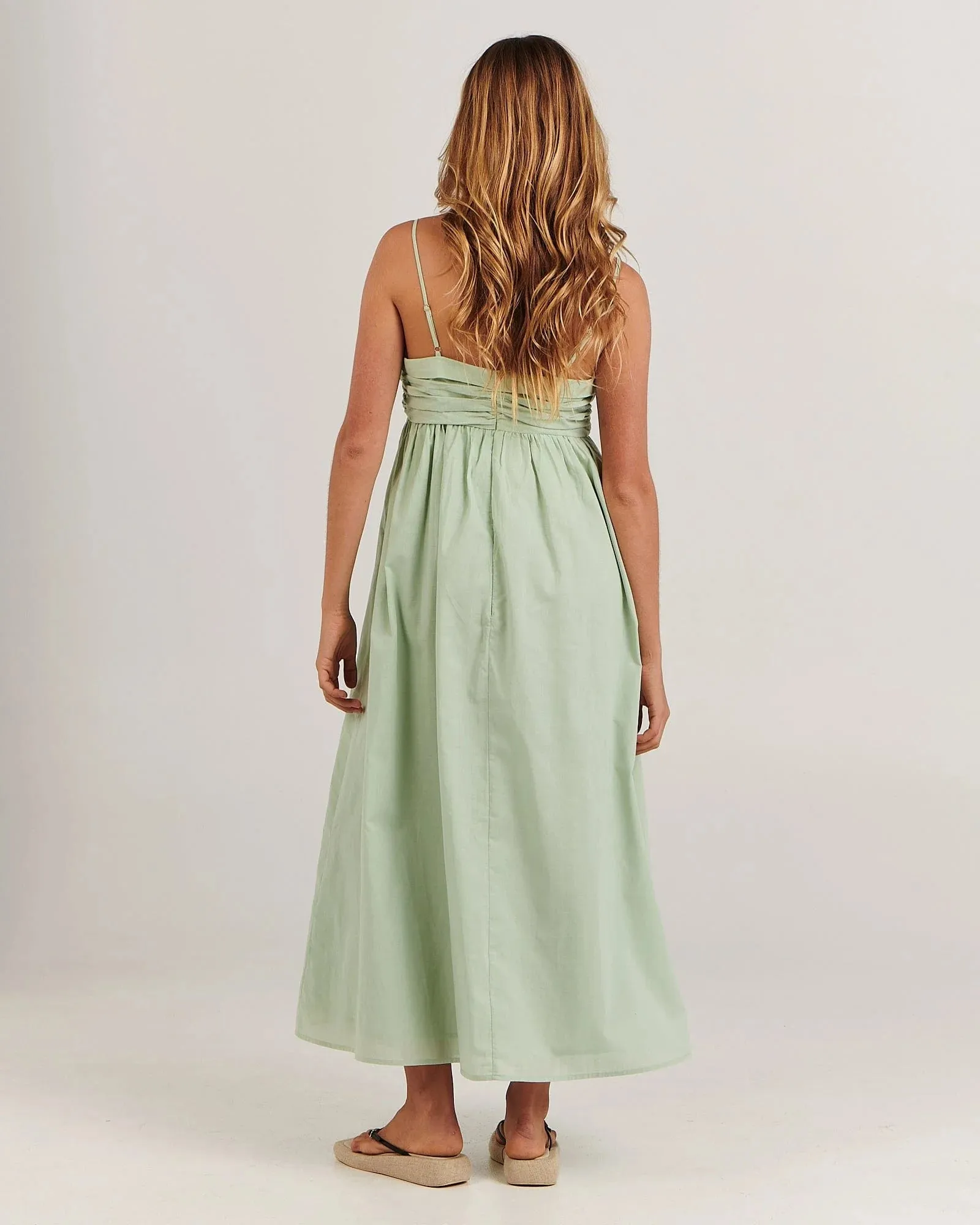 CHARLIE HOLIDAY MAPLE MIDI DRESS - MINT