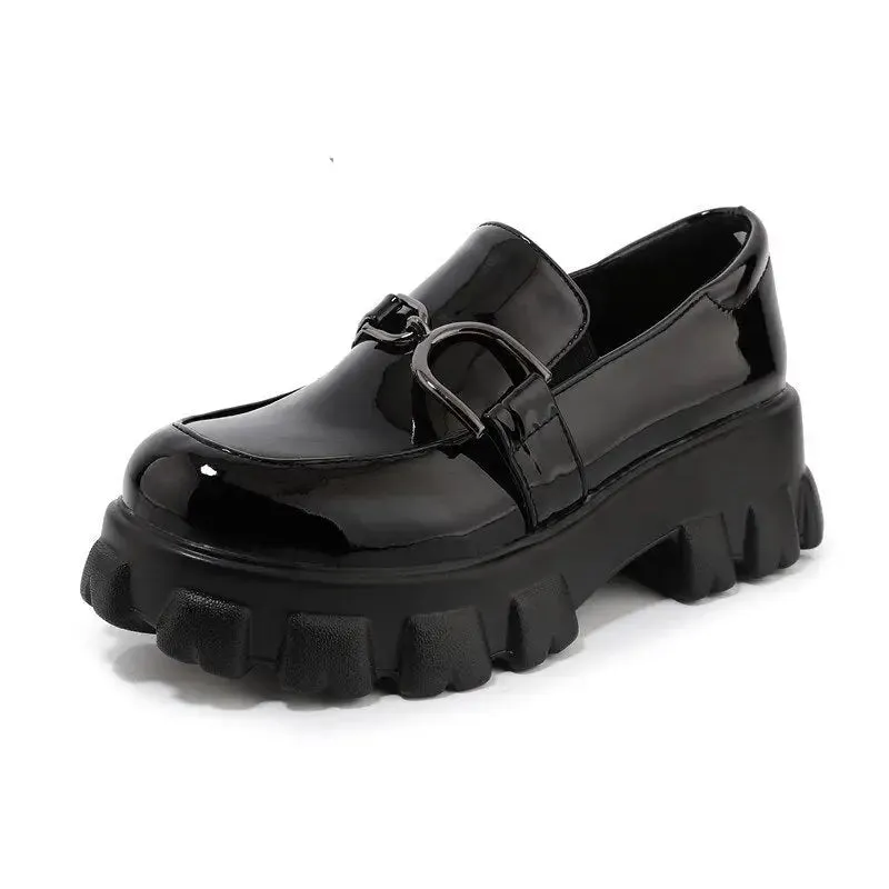 Chunky Platform and Buckle Loafers