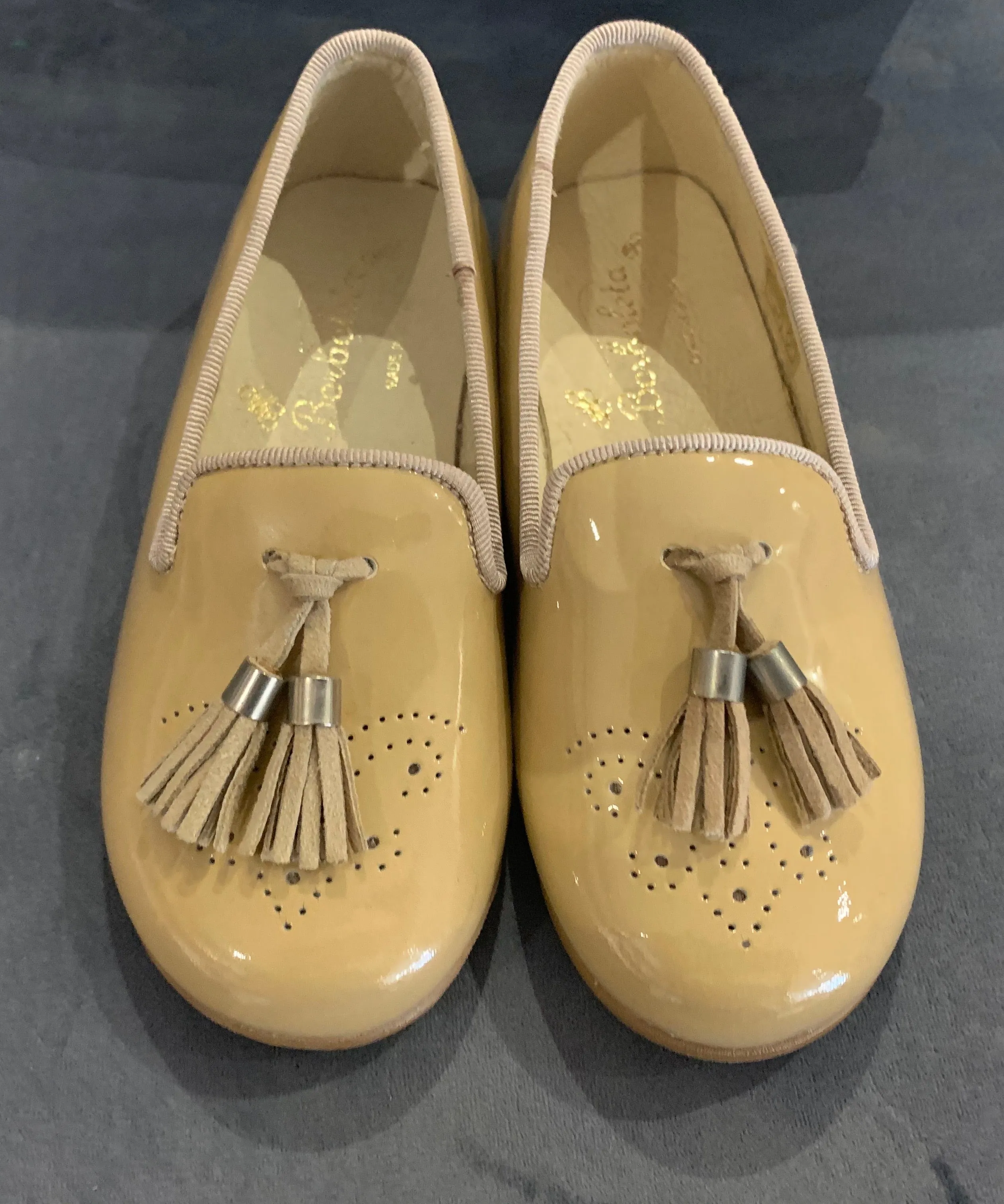 Clearance Camel Girls Patent  Loafers