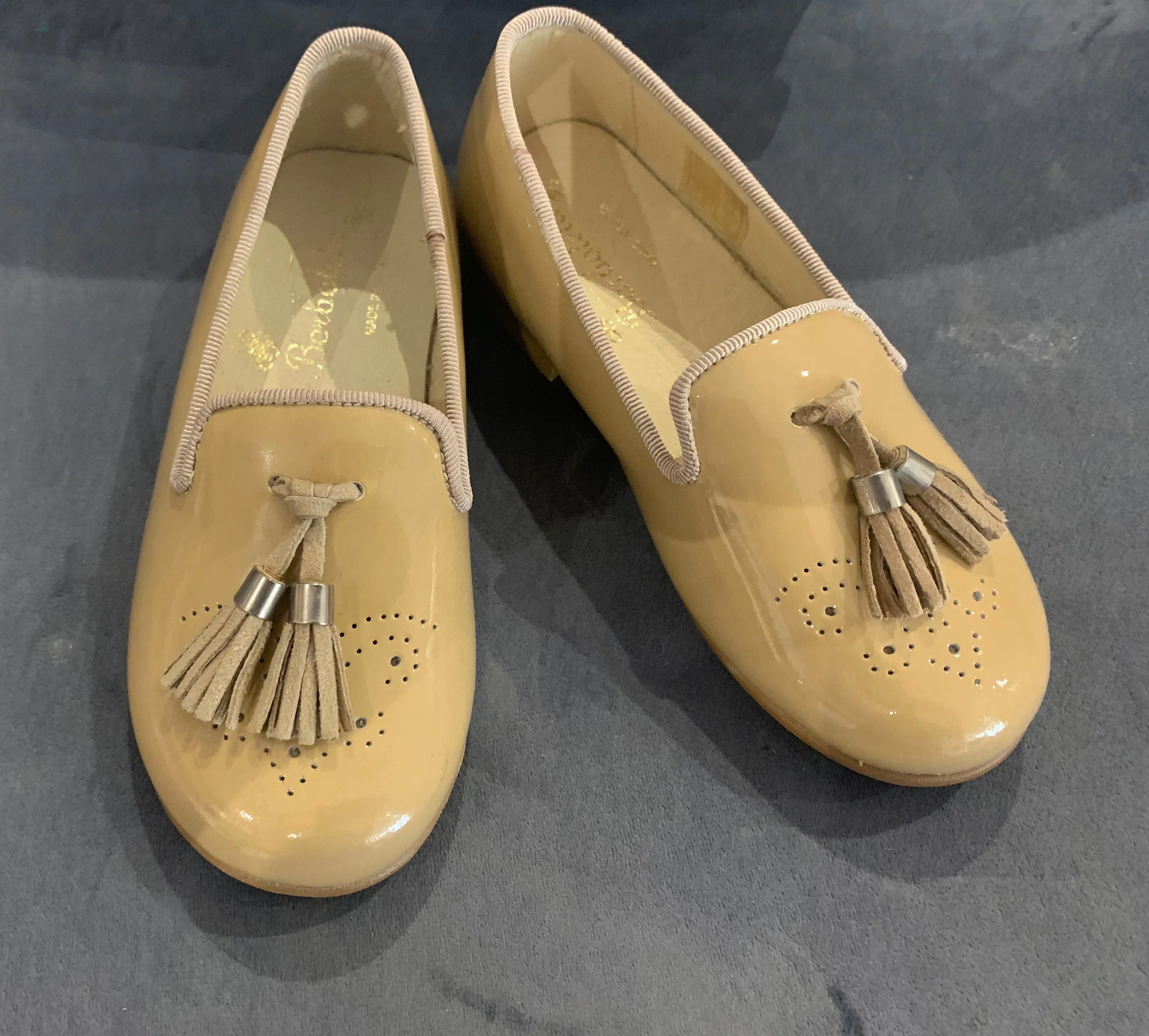 Clearance Camel Girls Patent  Loafers