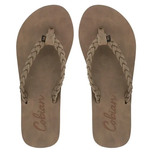 Cobian Women's Braided Pacifica Flip Flop - Tan PBR20-230