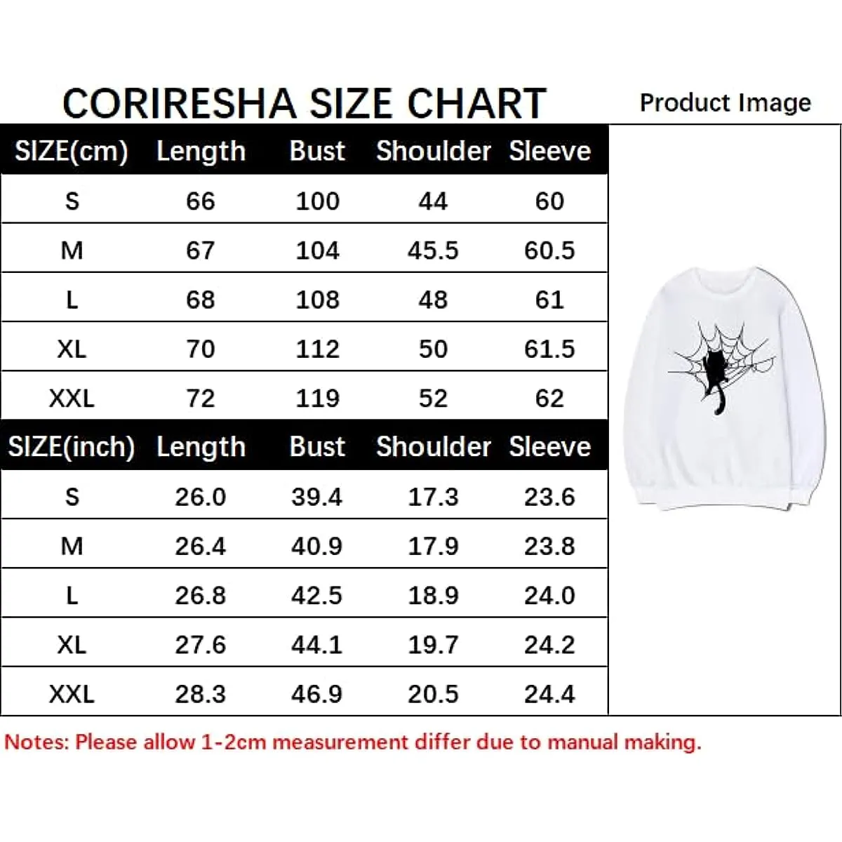 CORIRESHA Halloween Spider Web Sweatshirt Long Sleeve Casual Cat Lover Clothing