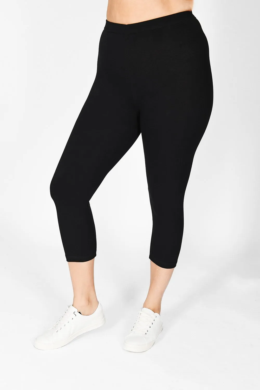 Curve Everyday Cropped Leggings - Black