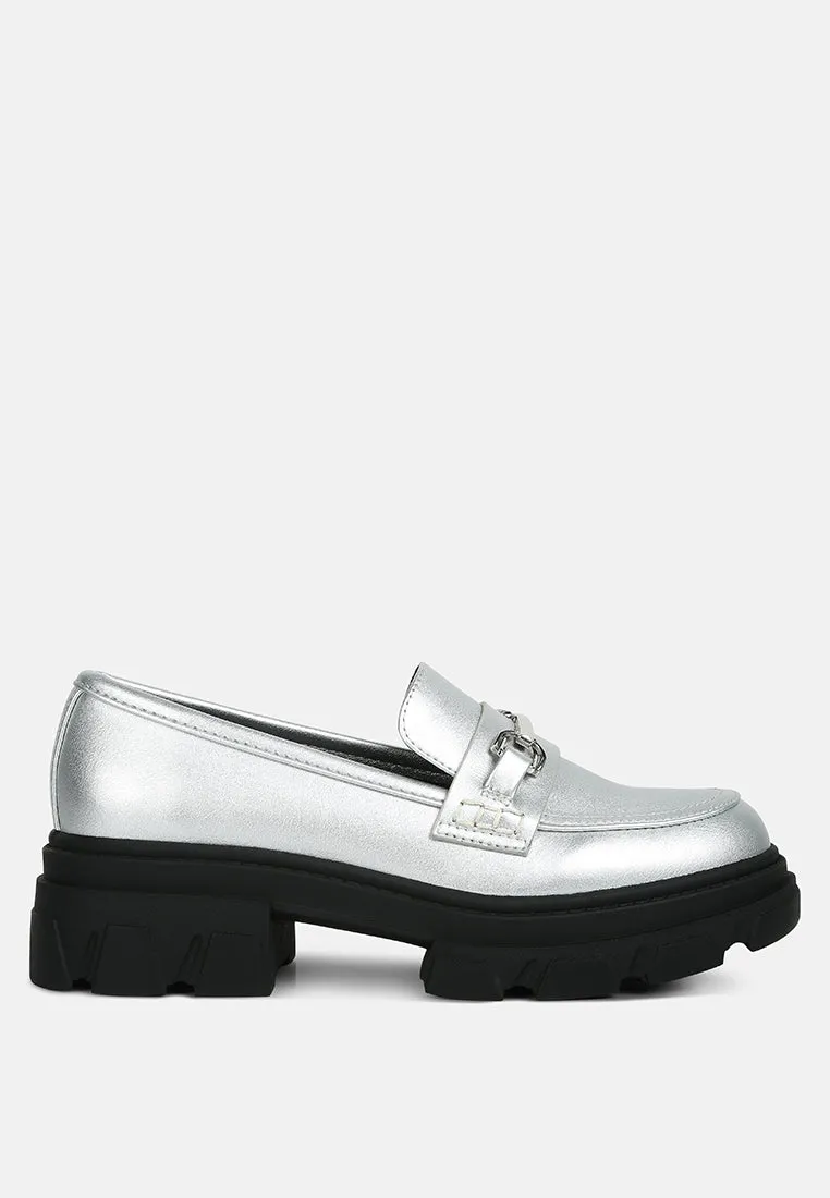 Darlina Metallic Platform Loafers