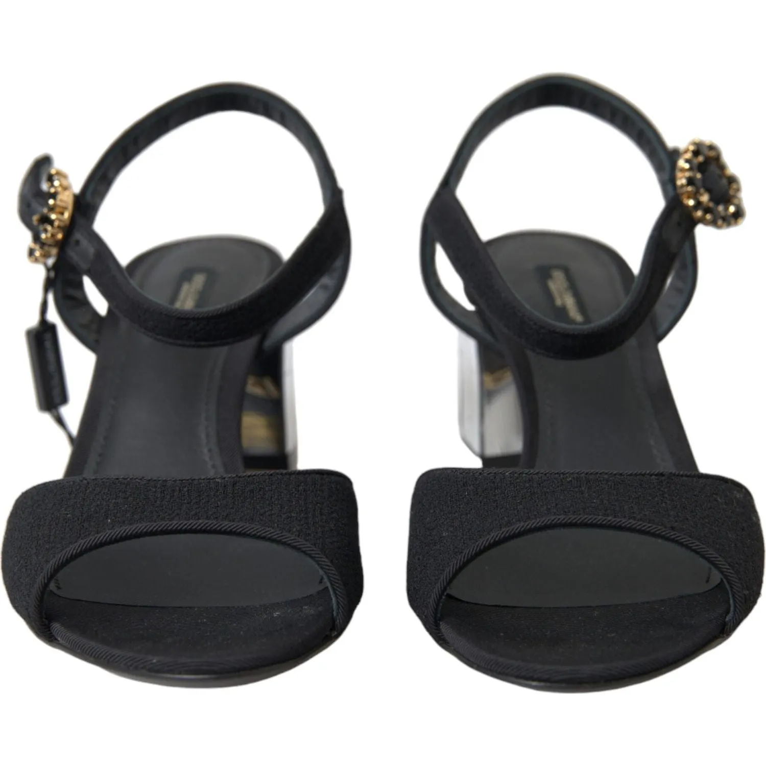 Dolce & Gabbana Elegant Ankle Strap Sandals with Mirror Heels