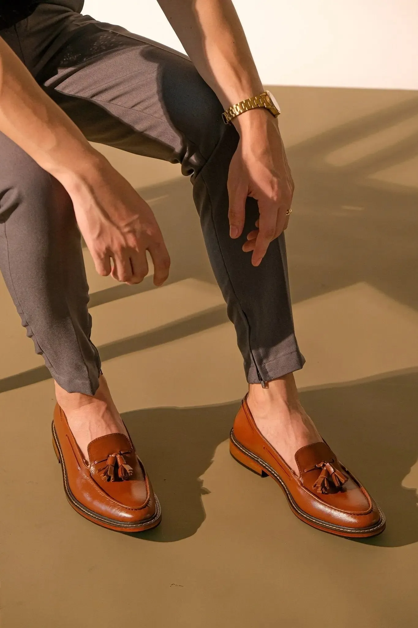 ENRIQUE Tassel Loafer - Tan