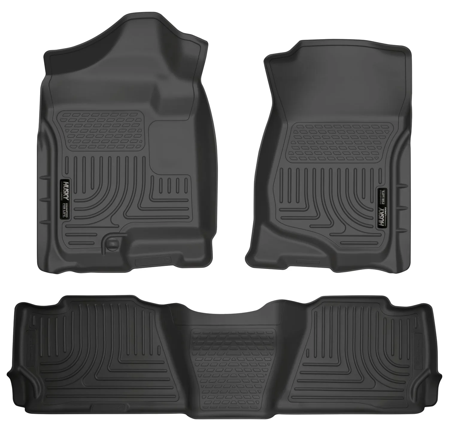 Escalade ESV, EXT / Avalanche / Suburban / Yukon XL Front & 2nd Seat Floor Liners-Black