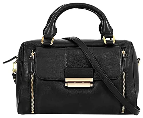 eske Christine - Genuine Leather Handbag - Spacious Compartments - Work and Travel Bag - Durable - Water Resistant - Adjustable Strap - Detachable Adjustable shoulder strap - For Women