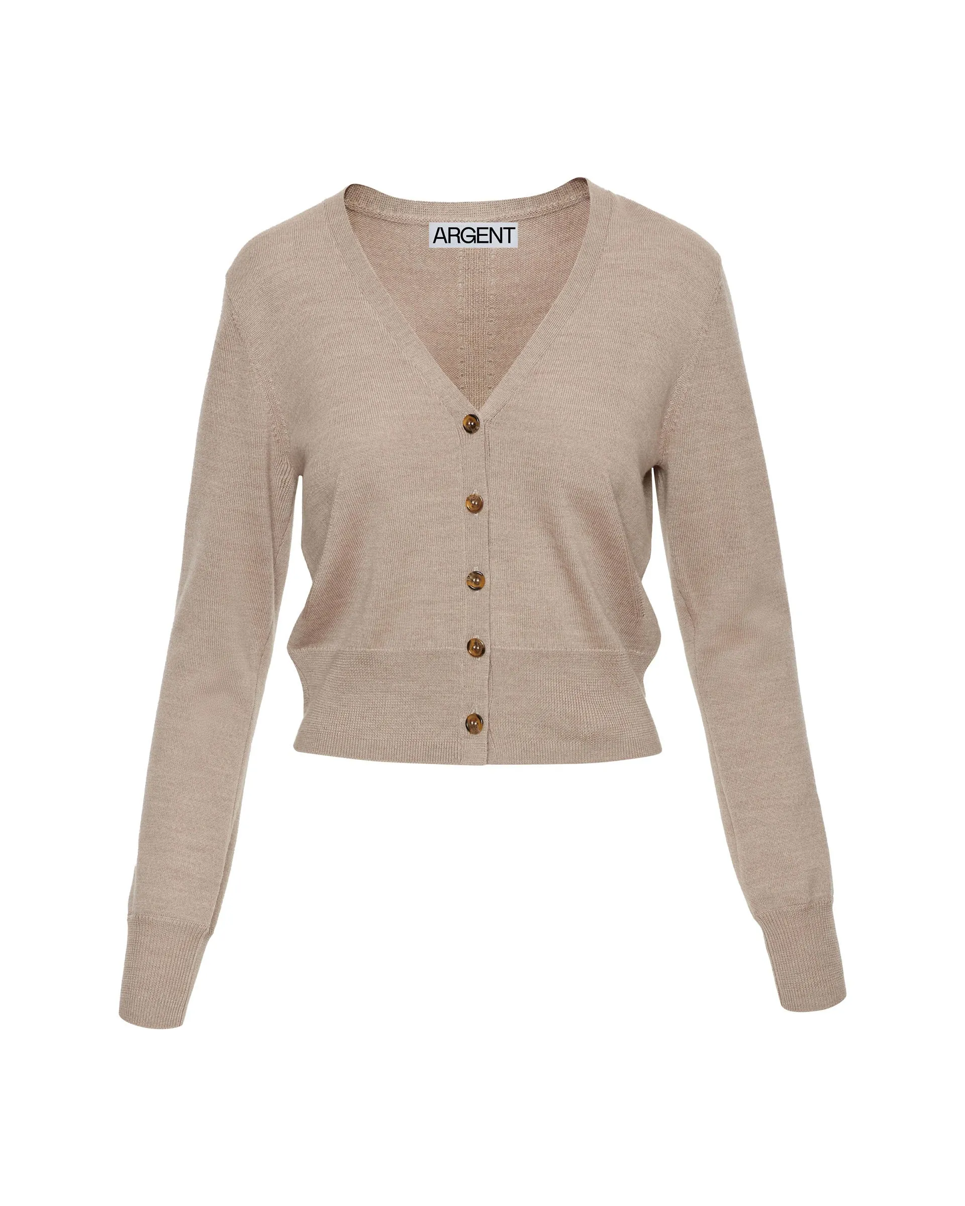 Everyday Knit Crew Cardigan in Merino Wool | Beige